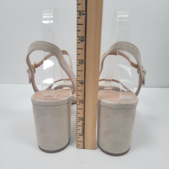 Cole Haan Women's Beige Block Heel Sandals W26087 US Size 9B Like New - Picture 7 of 8